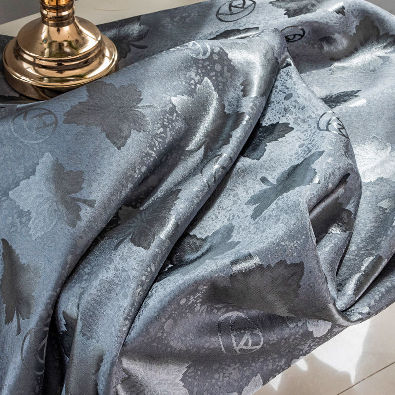 Leaf Pattern Jacquard Curtains with Lustrous Threads | Wholesale Curtain Fabric - Thumbnail 4