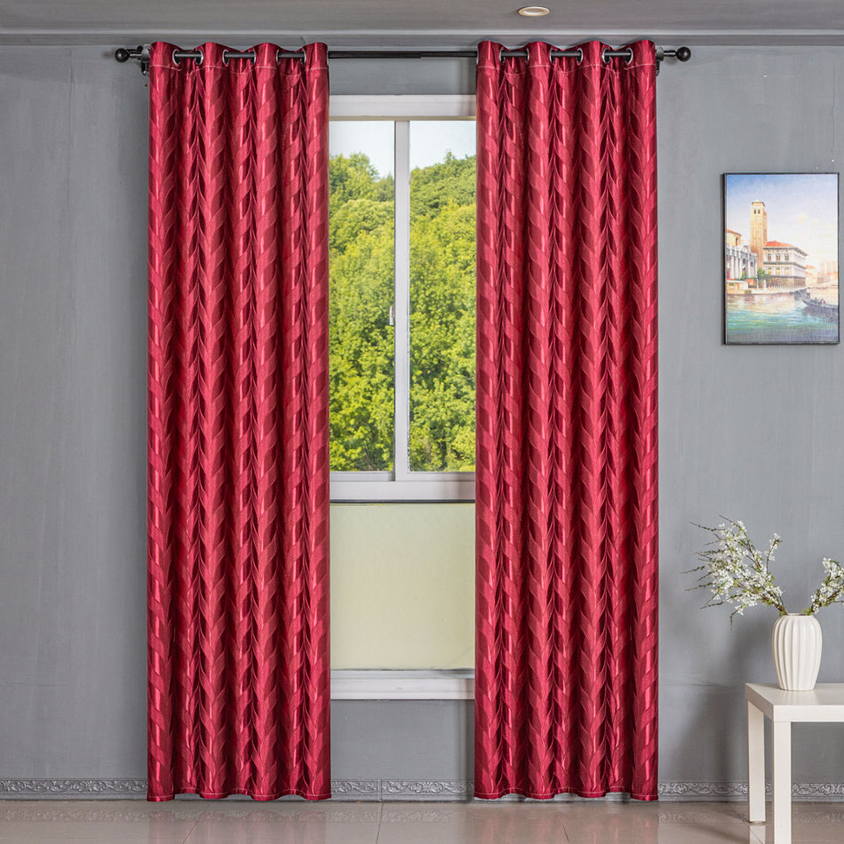 Willow Leaf Jacquard Curtains with Lustrous Threads | Wholesale Curtain Fabric - Thumbnail 2