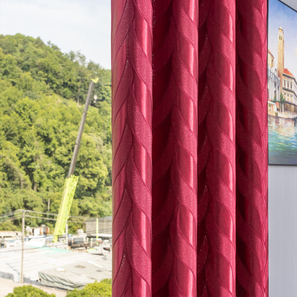 Willow Leaf Jacquard Curtains with Lustrous Threads | Wholesale Curtain Fabric - Thumbnail 3