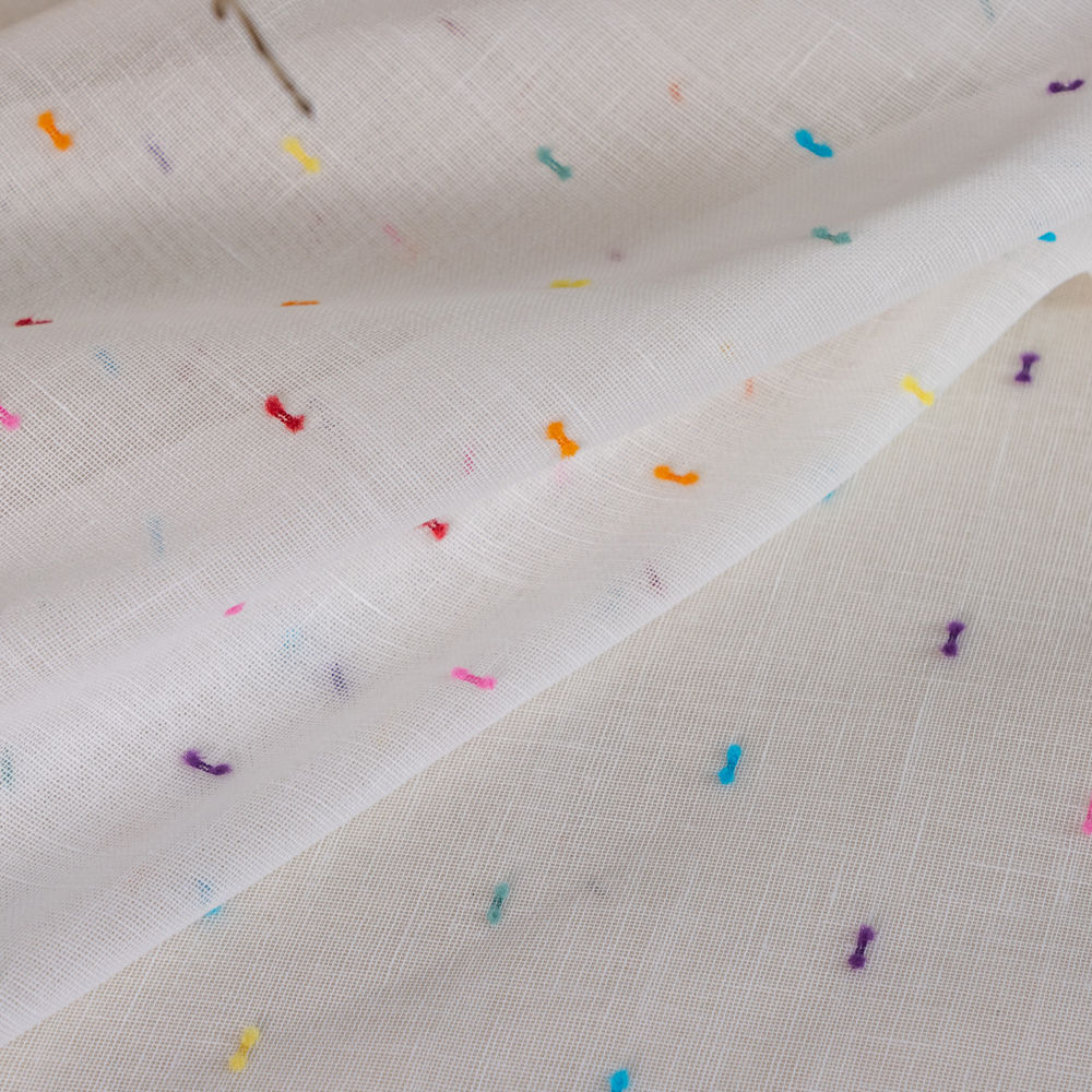 Colorful linen fabric sheer curtains - Thumbnail 3