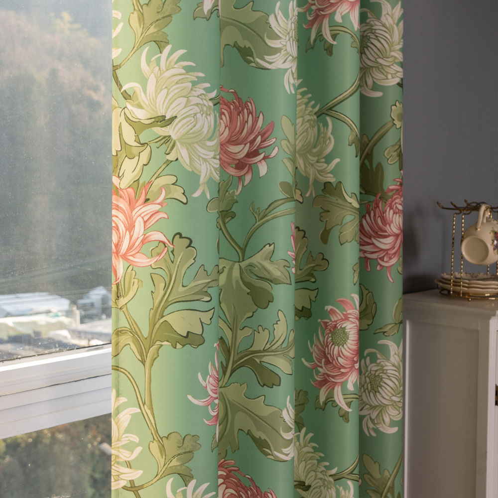 Botanical Floral Digital Printed Curtain - Thumbnail 3