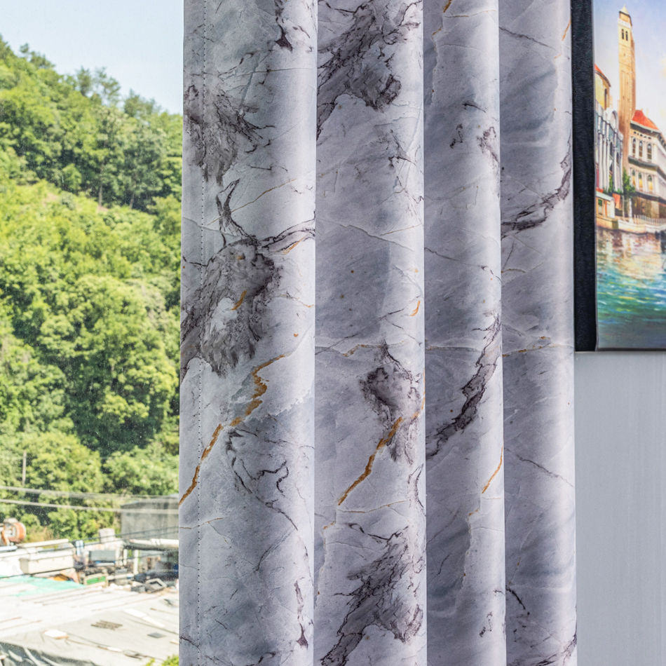 Digital Printed Marble Texture Curtain - Thumbnail 2