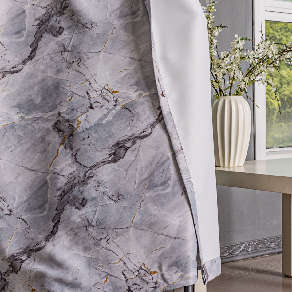 Digital Printed Marble Texture Curtain - Thumbnail 3