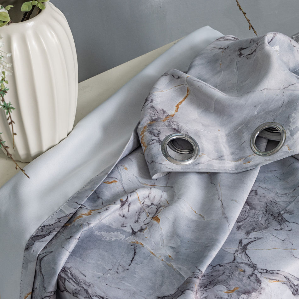 Digital Printed Marble Texture Curtain - Thumbnail 5