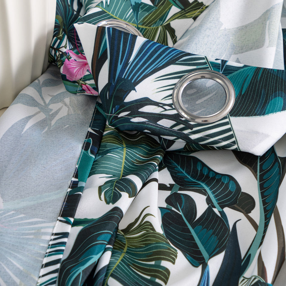 Tropical Botanical Blackout Curtains – Wholesale Fabric & Ready-Made 140x260cm | Custom Size Available - Thumbnail 4