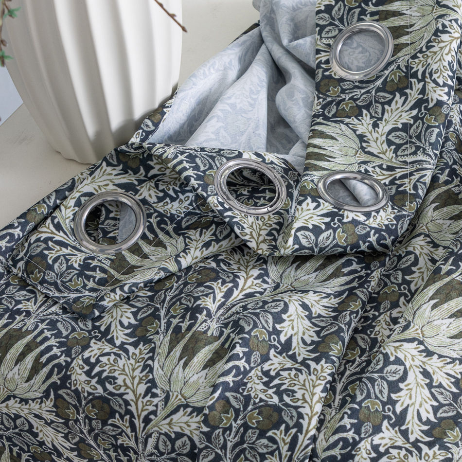 Classic Floral Jacquard Curtains – Wholesale Fabric & Ready-Made 140x260cm | Custom Size Available - Thumbnail 4
