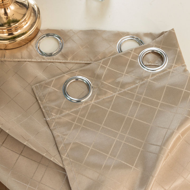 Borige Modern Geometric Plaid Curtain Fabric | Factory Bulk Wholesale & Container-Level Sourcing - Wholesale curtain thumbnail 2 | Borige