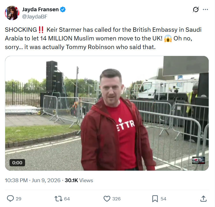 Jayda Fransen: SHOCKING‼️…