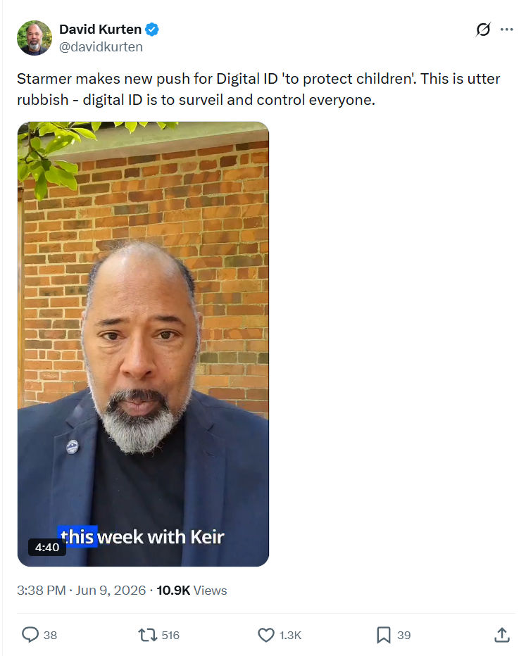 David Kurten: Starmer makes new push for Digital ID…