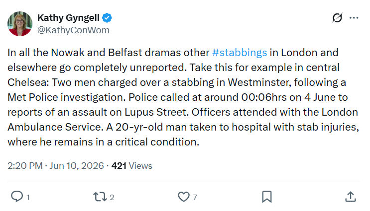 Kathy Gyngell: In all the Nowak and Belfast dramas…
