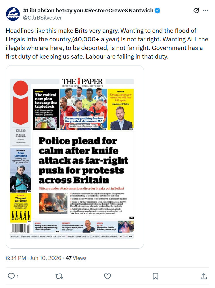 Clr Brian Silvester: Headlines like this make Brits…
