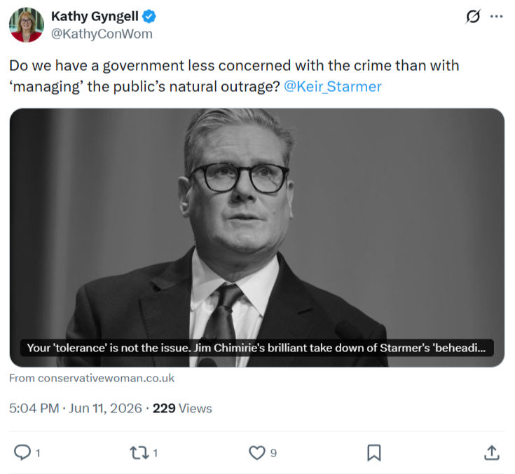 Kathy Gyngell: Do we have a government less concerned…