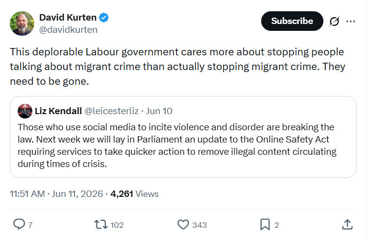 David Kurten: This deplorable Labour government…