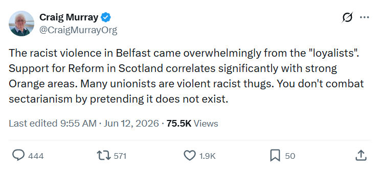 Craig Murray: The racist violence in Belfast…