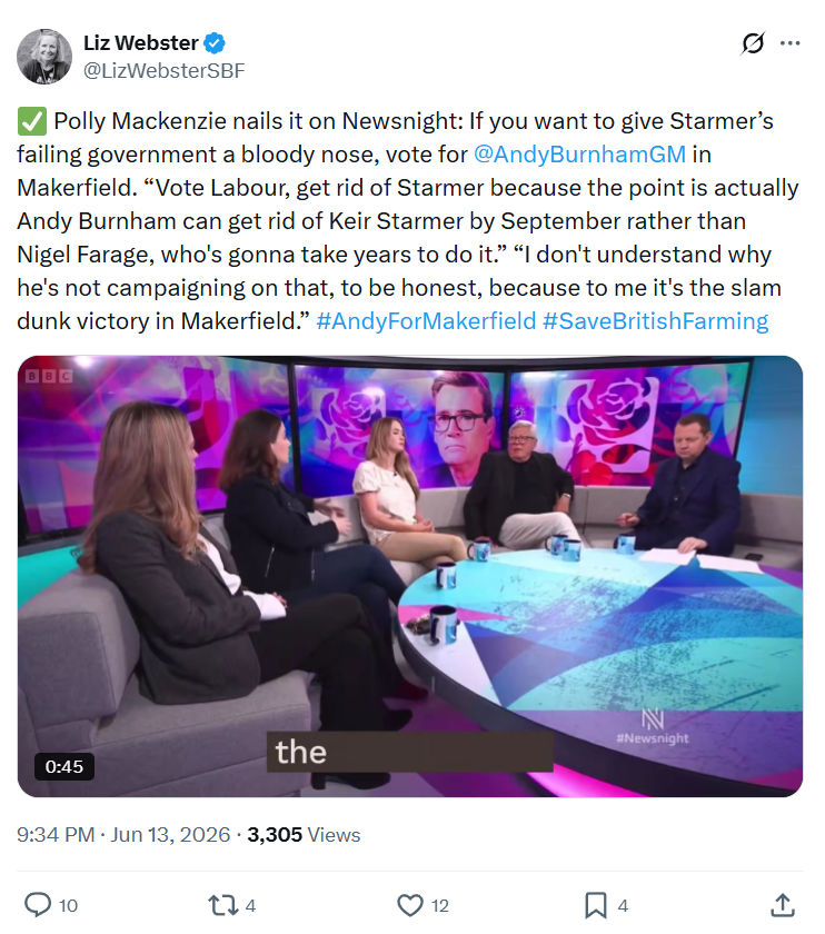 Liz Webster: Polly Mackenzie nails it on Newsnight…