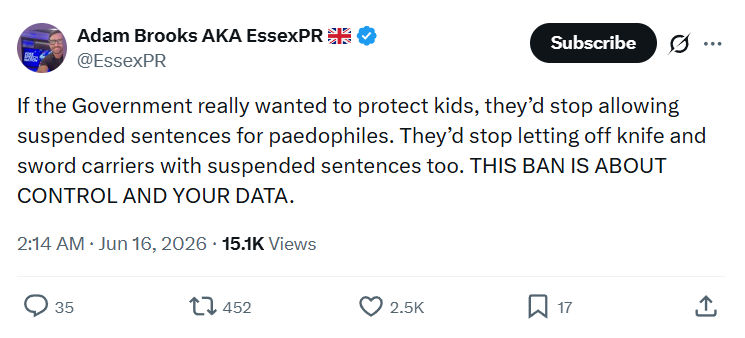 Adam Brooks: If the Government really wanted to protect...