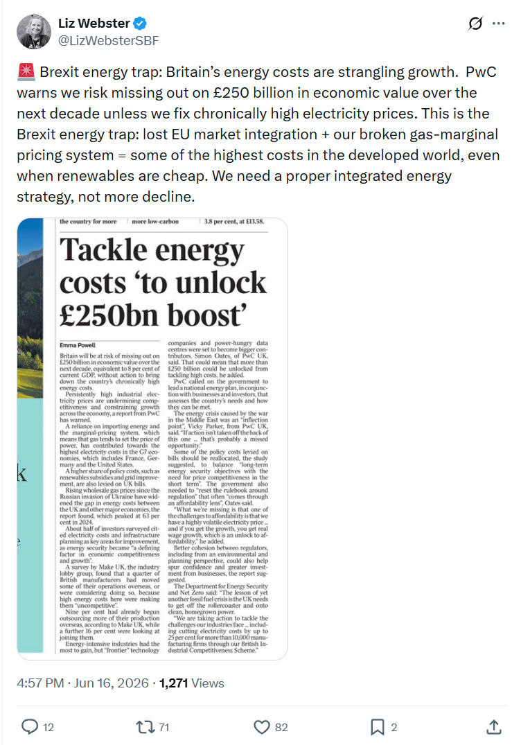 Liz Webster: Brexit energy trap: Britain’s energy...