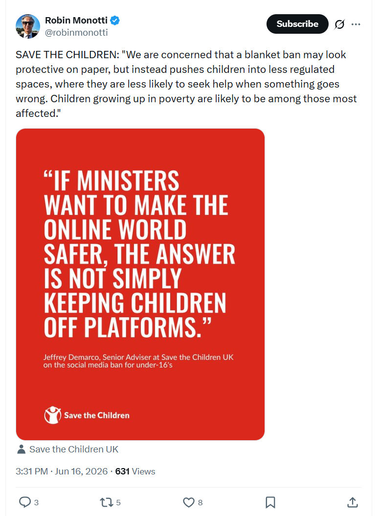 Robin Monotti: SAVE THE CHILDREN: "We are concerned ...