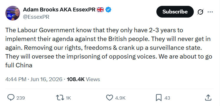 Adam Brooks: The Labour Government know that they...