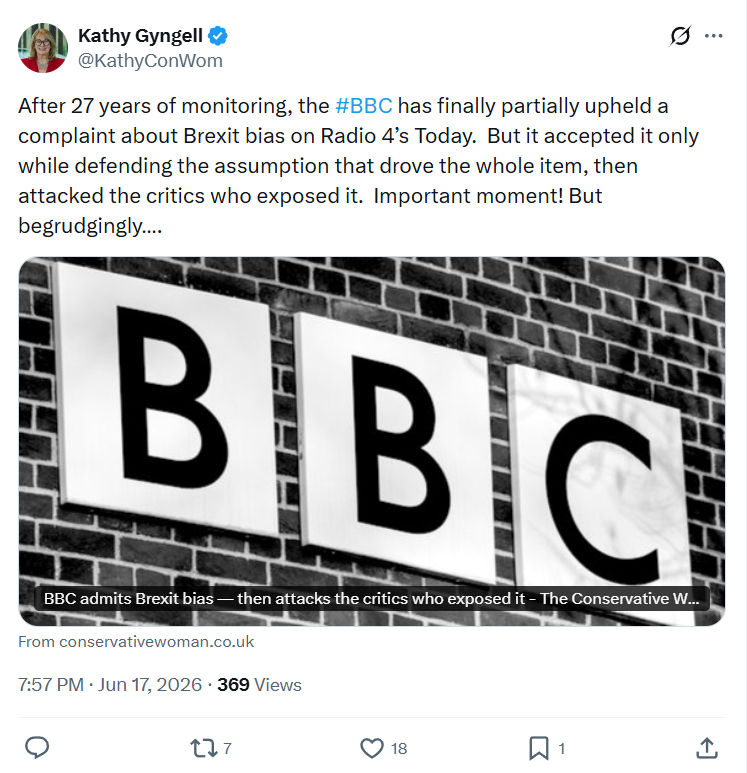 Kathy Gyngell: After 27 years of monitoring, the #BBC...