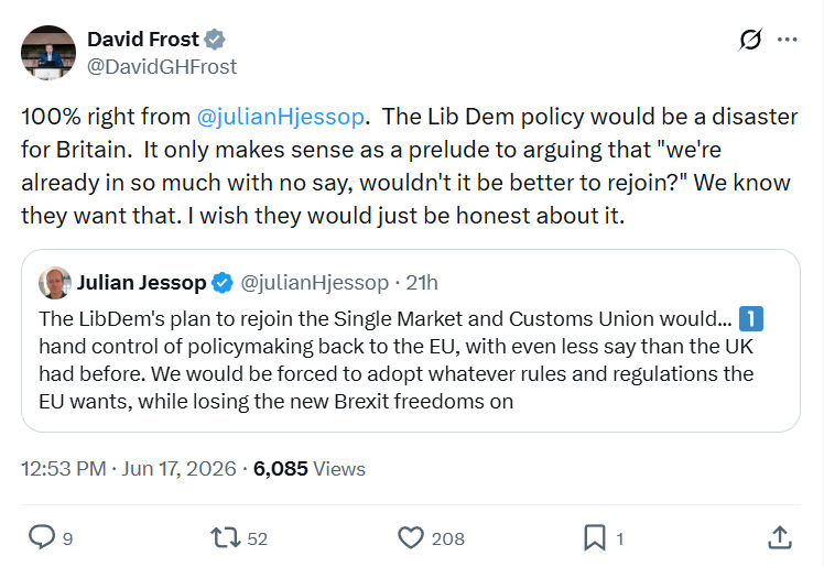 David Frost: 100% right from  @julianHjessop...