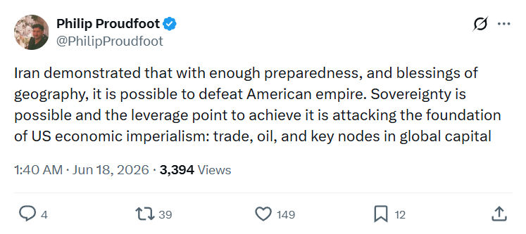 Philip Proudfoot: Iran demonstrated that with enough...