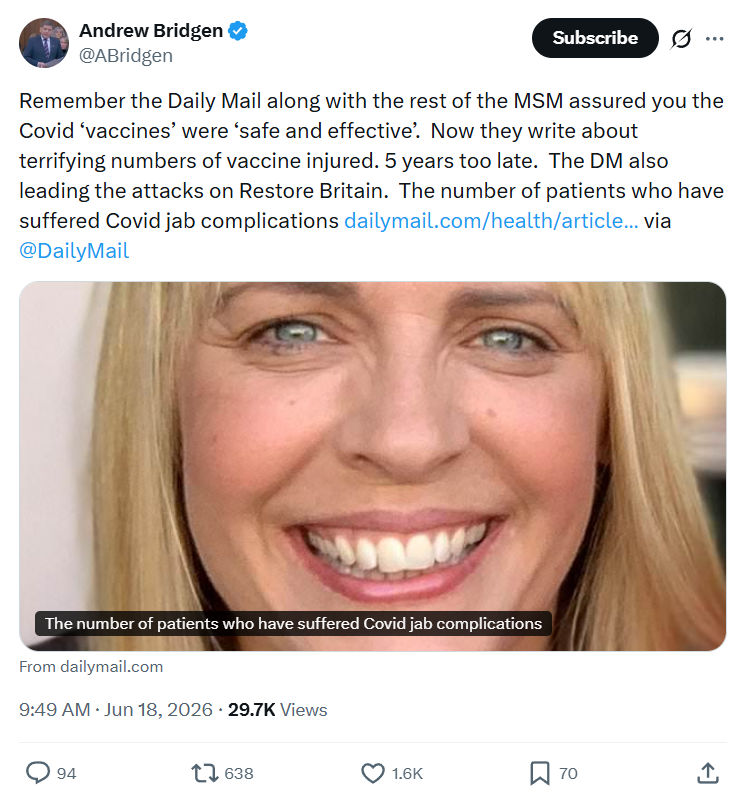 Andrew Bridgen: Remember the Daily Mail along with...