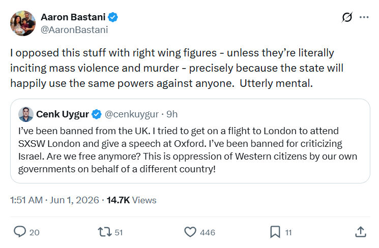 Aaron Bastani: I opposed this stuff with right…