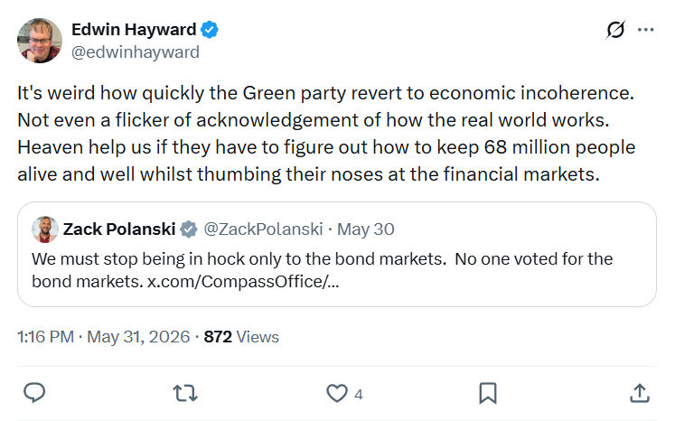 Edwin Hayward: It's weird how quickly the Green party…