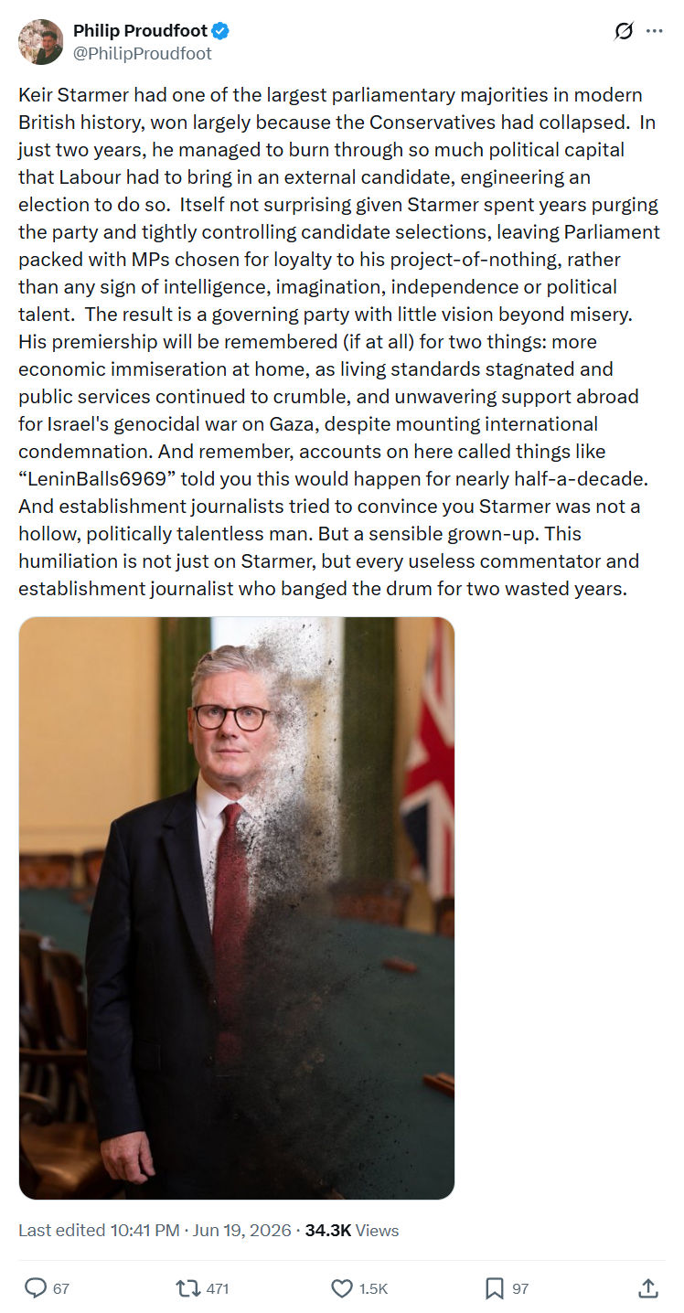 Philip Proudfoot: Keir Starmer had one of the largest...