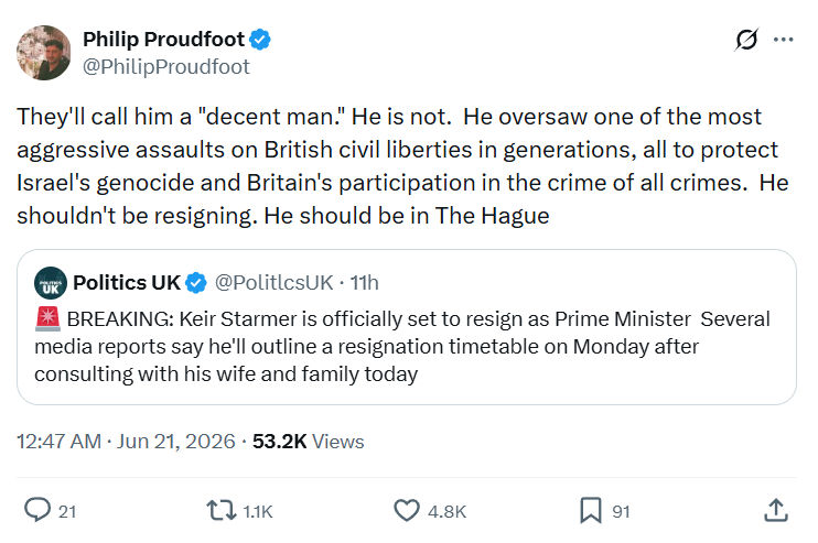 Philip Proudfoot: They'll call him a "decent man...