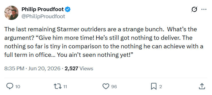 Philip Proudfoot: The last remaining Starmer outriders...