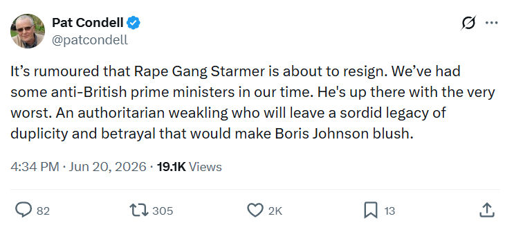Pat Condell: It’s rumoured that Rape Gang...
