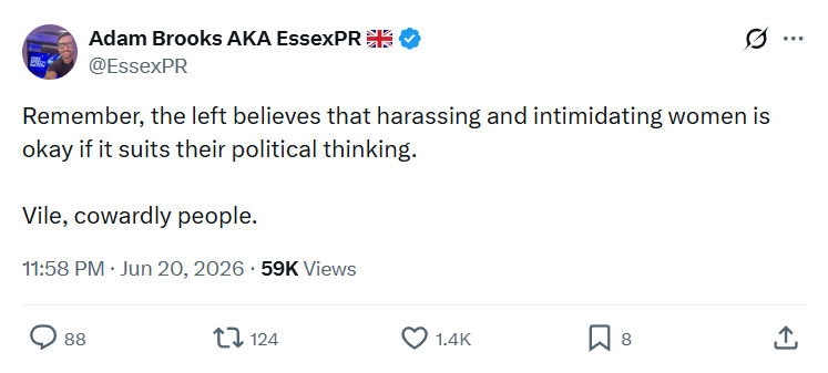 Adam Brooks: Remember, the left believes that...