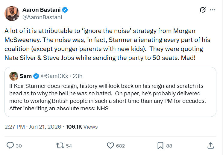 Aaron Bastani: A lot of it is attributable to...