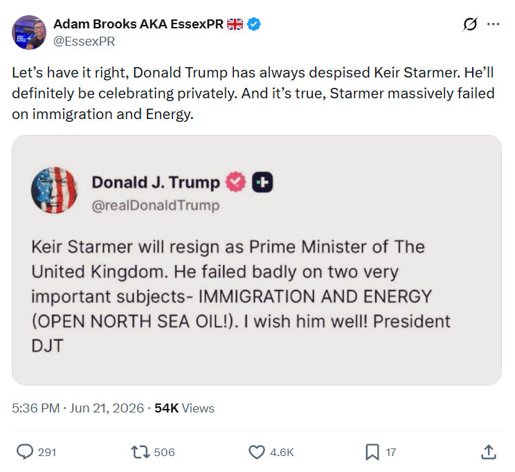 Adam Brooks: Let’s have it right, Donald Trump...