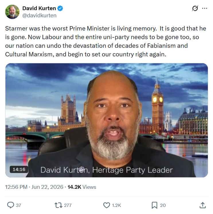 David Kurten: Starmer was the worst Prime Minister is ...