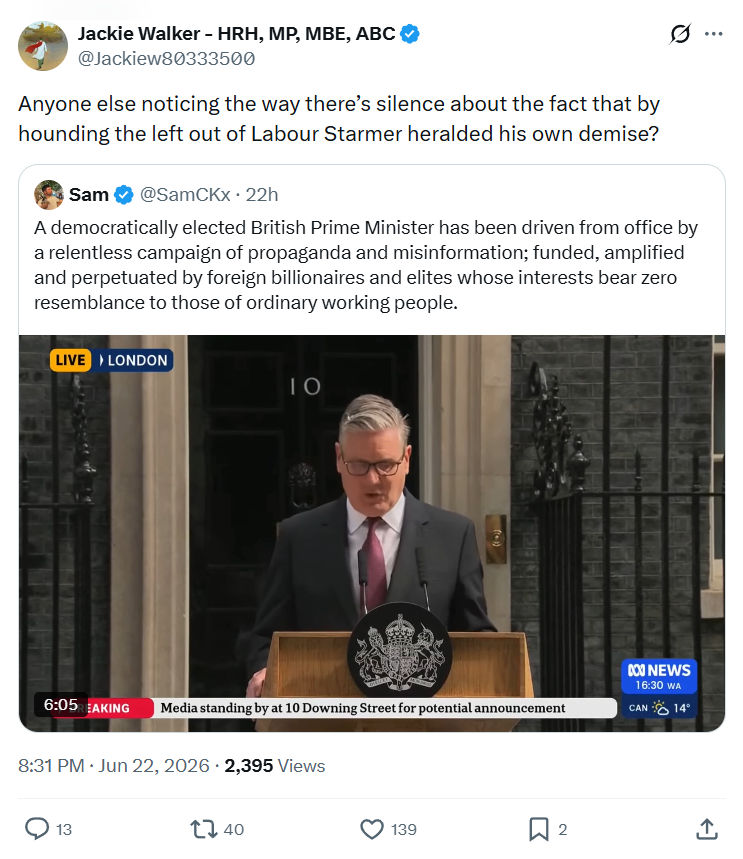Jackie Walker: Anyone else noticing the way...