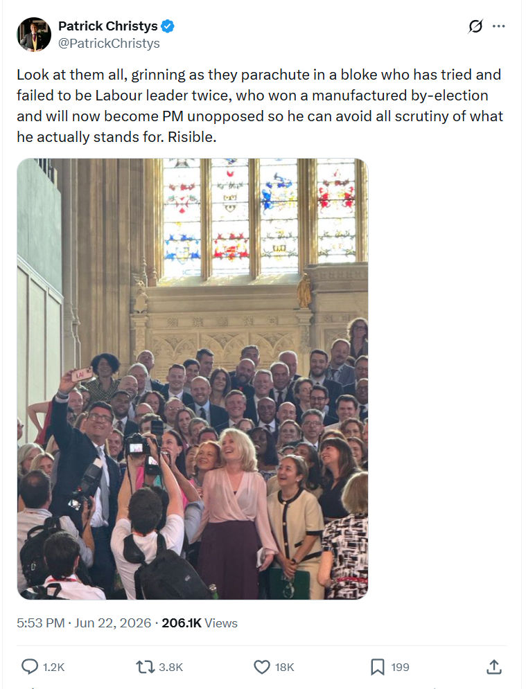 Patrick Christys: Look at them all, grinning as...