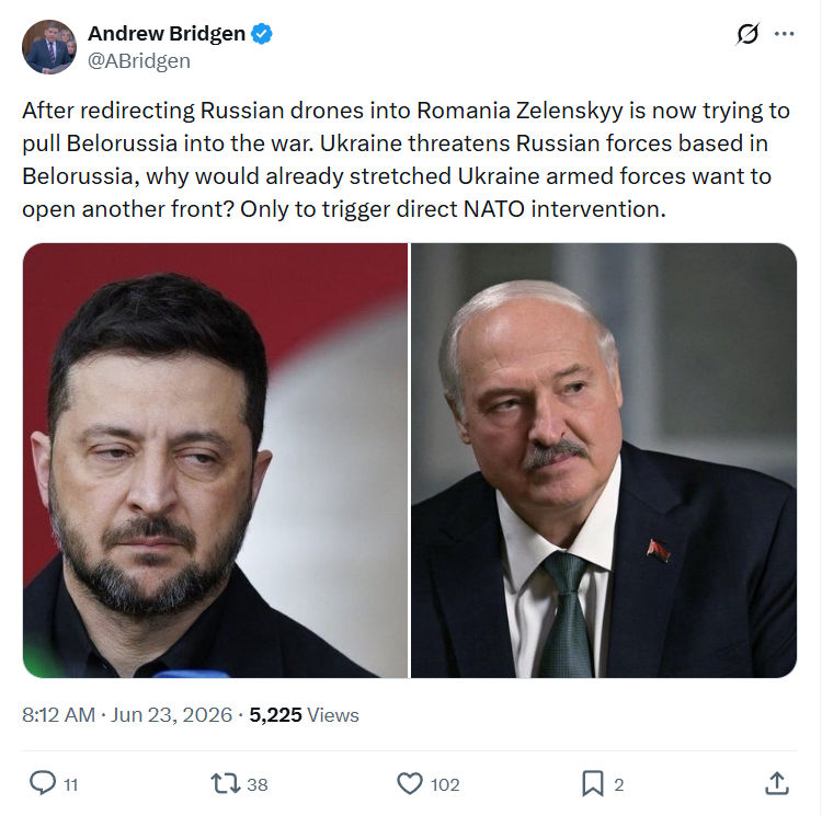 Andrew Bridgen: After redirecting Russian drones into Romania...