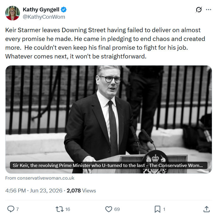 Kathy Gyngell: Keir Starmer leaves Downing Street...