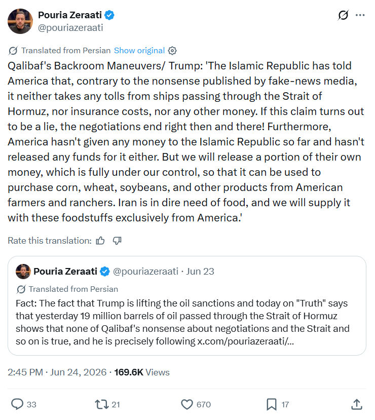Pouria Zeraati: Qalibaf's Backroom Maneuvers/ Trump: 'The Islamic...