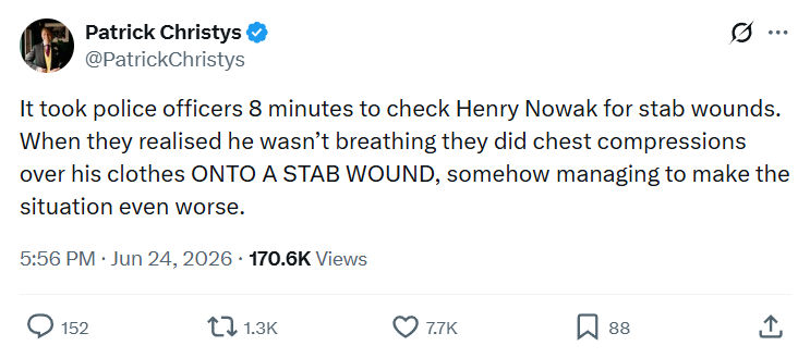 Patrick Christys: It took police officers 8 minutes to...