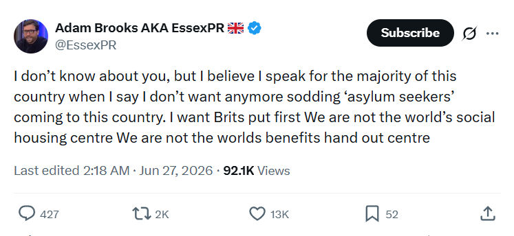 Adam Brooks: I don’t know about you, but I...