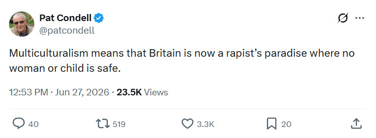 Pat Condell: Multiculturalism means that Britain is...
