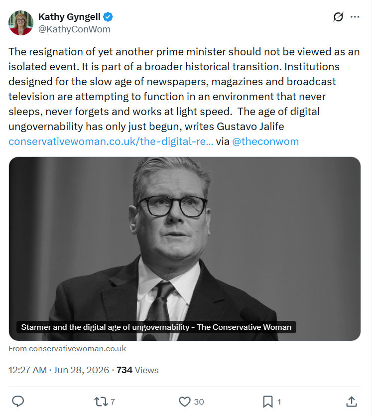 Kathy Gyngell: The resignation of yet another prime...