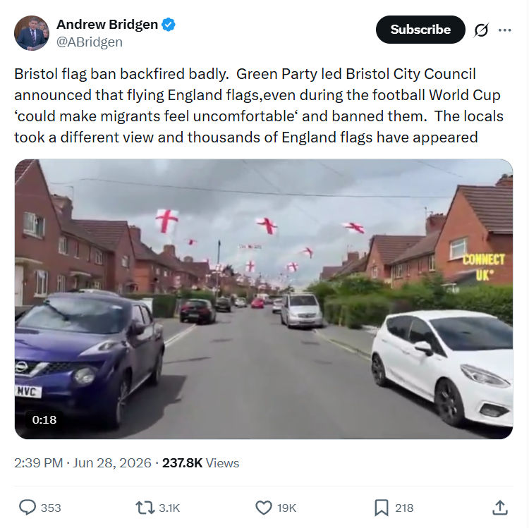 Andrew Bridgen: Bristol flag ban backfired badly...