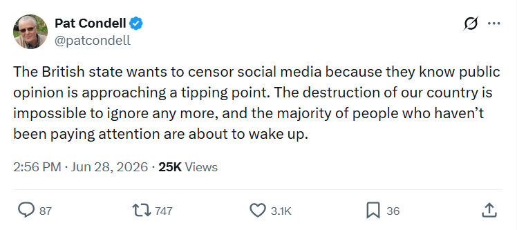 Pat Condell: The British state wants to censor social...