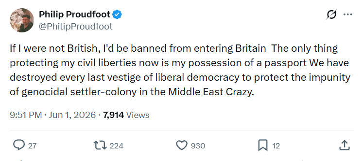 Philip Proudfoot: If I were not British…