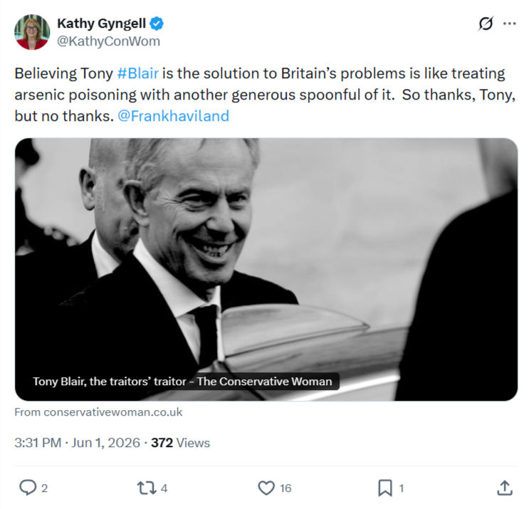 Kathy Gyngell: Believing Tony #Blair is the solution…